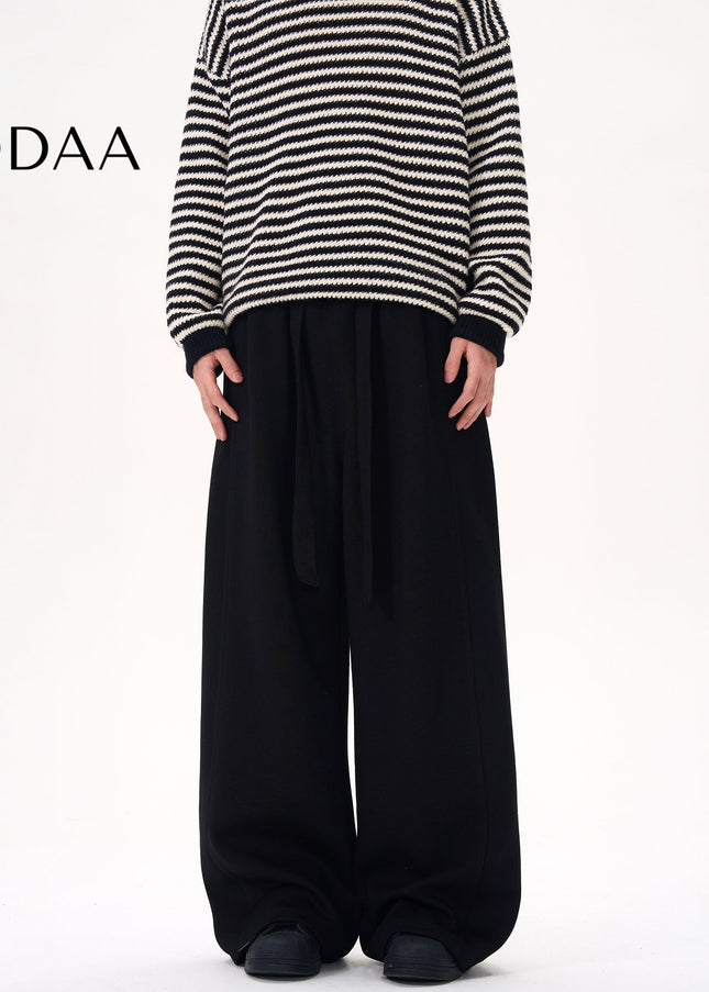 Navy Relaxed Fit KISKO Wide Leg Sweatpants - S / Black - Unisex Sweatpants