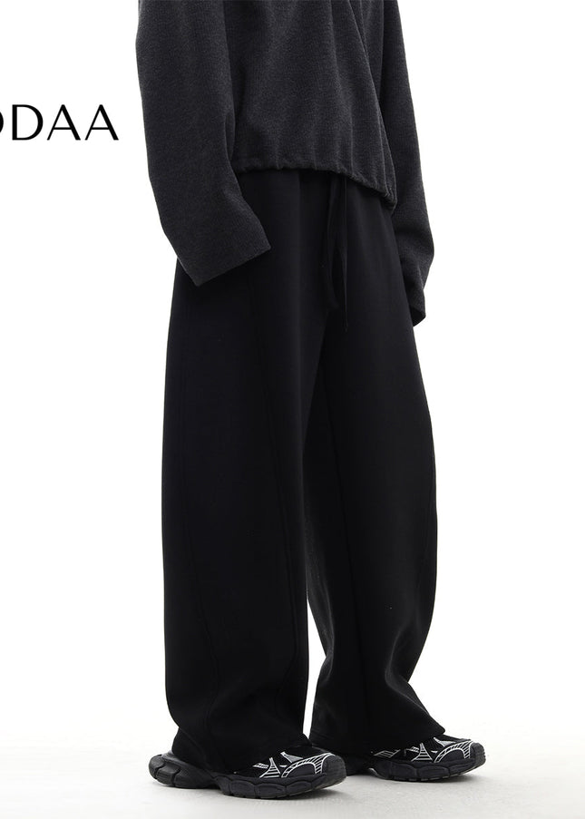 Navy Relaxed Fit Scimitar Sweatpants for Men - M / Black - Unisex Sweatpants