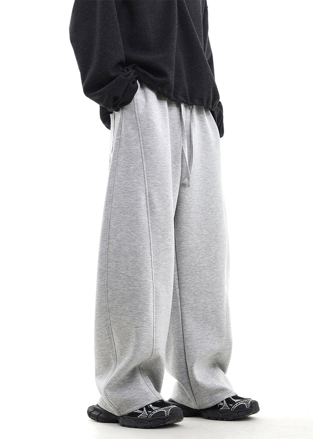 Navy Relaxed Fit Scimitar Sweatpants for Men - M / Grey - Unisex Sweatpants