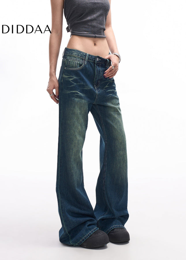 Nostalgic Blue High Waist Wide Leg Jeans for Women - Women’s Jeans