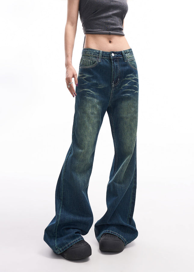 Nostalgic Blue High Waist Wide Leg Jeans for Women - Women’s Jeans