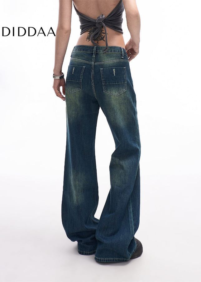 Nostalgic Blue High Waist Wide Leg Jeans for Women - Women’s Jeans