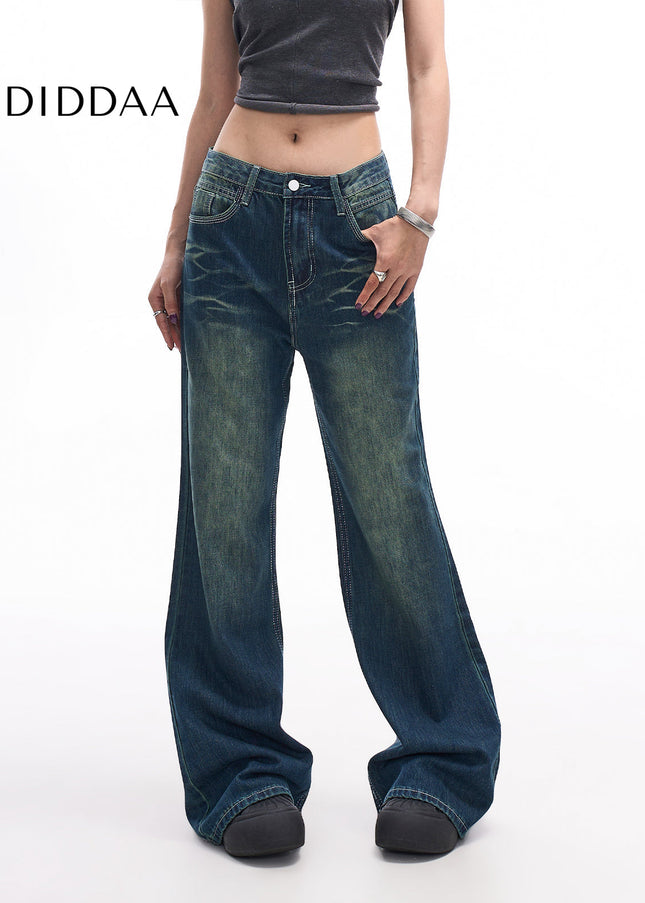 Nostalgic Blue High Waist Wide Leg Jeans for Women - Women’s Jeans