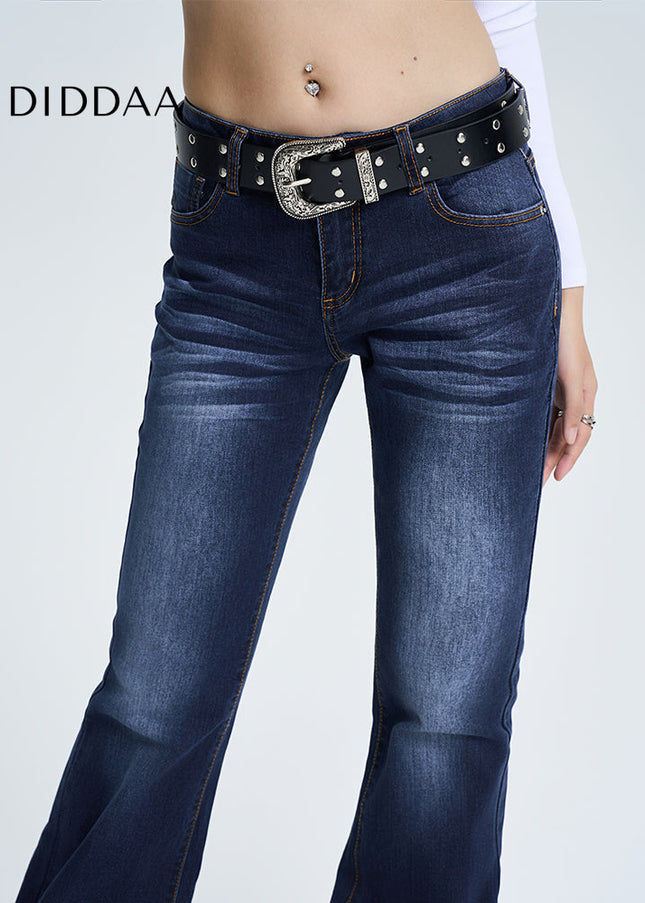 Nostalgic Blue Retro Bootcut Jeans for Women - Women’s Jeans