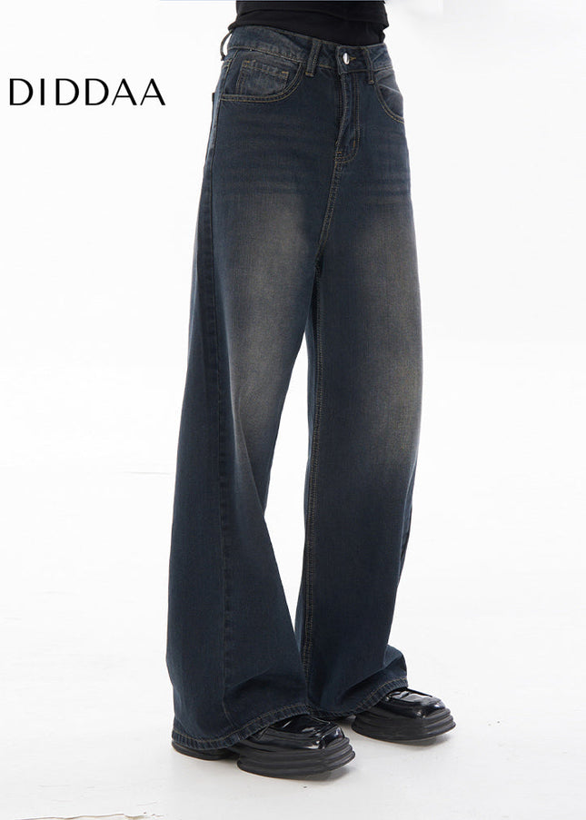 Nostalgic Wash High-Waisted Wide-Leg Jeans Women - Women’s Jeans