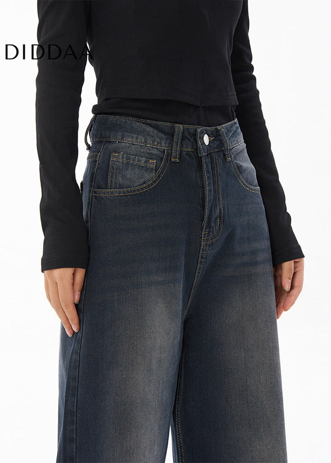 Nostalgic Wash High-Waisted Wide-Leg Jeans Women - Women’s Jeans