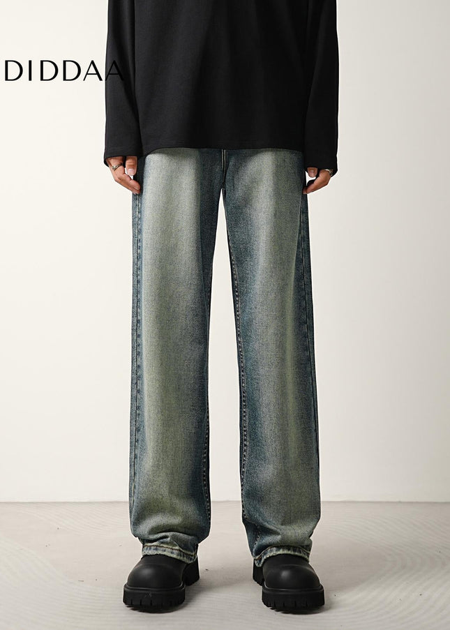 Nostalgic Wash Loose Straight-Leg Jeans for Men - Men’s Jeans