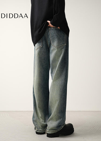 Nostalgic Wash Loose Straight-Leg Jeans for Men - Men’s Jeans