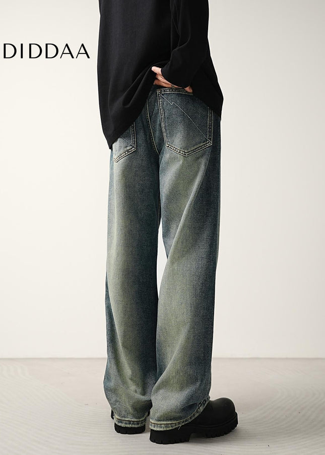 Nostalgic Wash Loose Straight-Leg Jeans for Men - Men’s Jeans