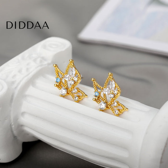 Nuage Earrings | Gold Luxury Zirconia Stud Earrings - Earrings