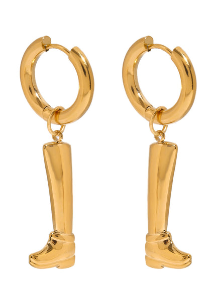 Jieding European and American titanium steel earrings do not fade, light luxury high-end earrings, 18k gold stainless steel earrings, cross-border jewelry