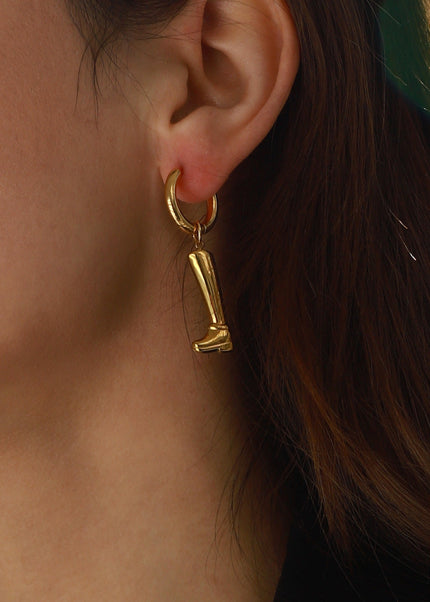 Jieding European and American titanium steel earrings do not fade, light luxury high-end earrings, 18k gold stainless steel earrings, cross-border jewelry