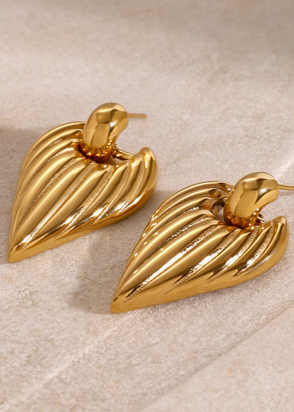 Jieding European and American stainless steel love earrings high-end ins stud earrings 18k gold-plated earrings titanium steel jewelry cross-border