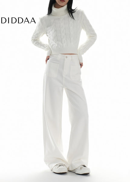 Off-White High Waist Wide-Leg Jeans for Women - Women’s Jeans