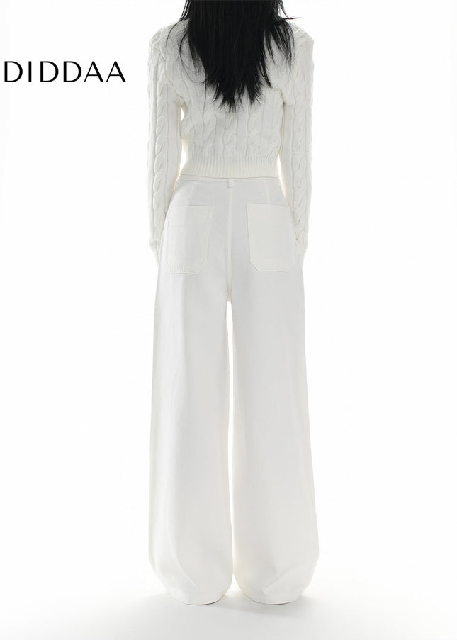 Off-White High Waist Wide-Leg Jeans for Women - Women’s Jeans