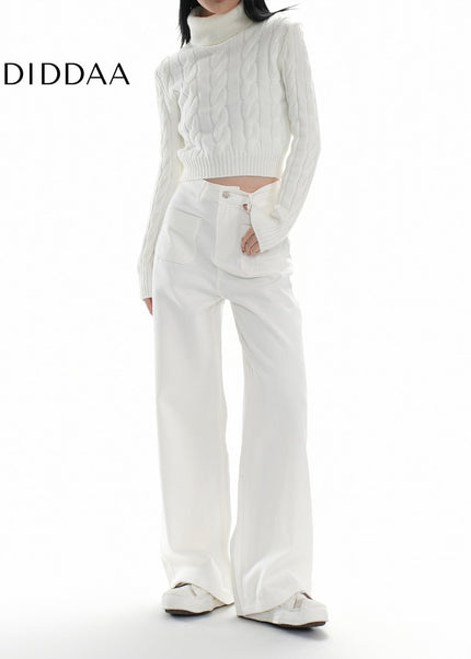 Off-White High Waist Wide-Leg Jeans for Women - Women’s Jeans