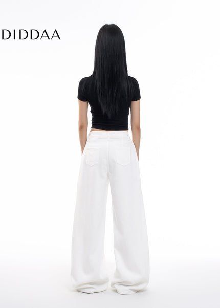 Off-White High Waist Wide-Leg Jeans for Women - Women’s Jeans