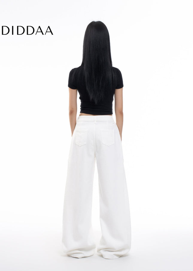 Off-White High Waist Wide-Leg Jeans for Women - Women’s Jeans