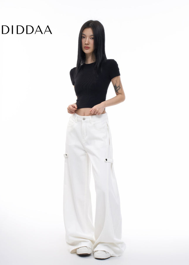 Off-White High Waist Wide-Leg Jeans for Women - Women’s Jeans