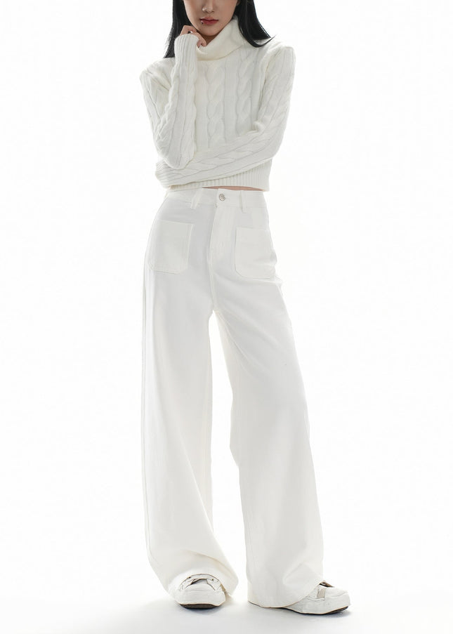 Off-White High Waist Wide-Leg Jeans for Women - Women’s Jeans