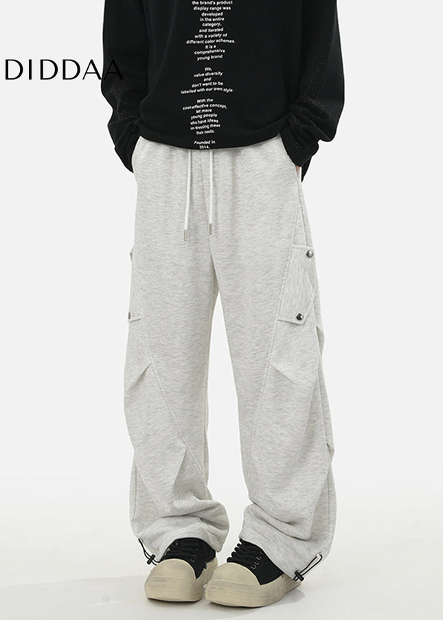 Off-White Loose Fit Pleated Sweatpants for Men - Unisex Sweatpants