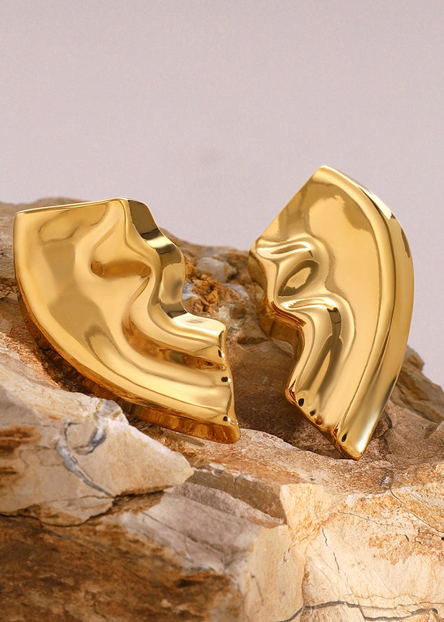 Jieding European and American stainless steel exaggerated earrings high-end niche earrings titanium steel earrings cross-border earrings women