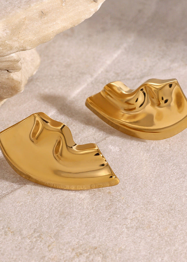 Jieding European and American stainless steel exaggerated earrings high-end niche earrings titanium steel earrings cross-border earrings women