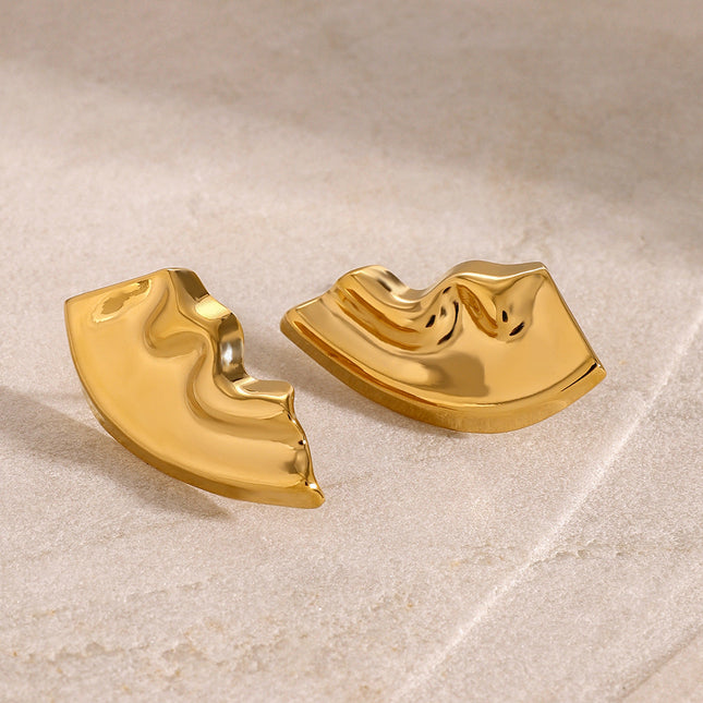 Jieding European and American stainless steel exaggerated earrings high-end niche earrings titanium steel earrings cross-border earrings women