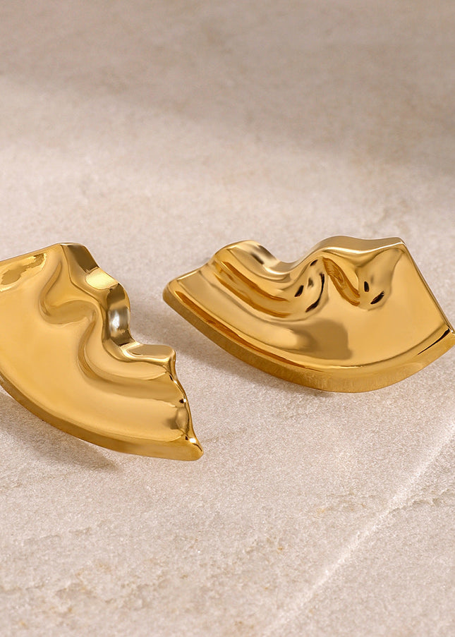 Jieding European and American stainless steel exaggerated earrings high-end niche earrings titanium steel earrings cross-border earrings women