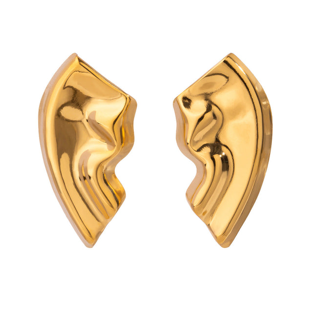 Jieding European and American stainless steel exaggerated earrings high-end niche earrings titanium steel earrings cross-border earrings women