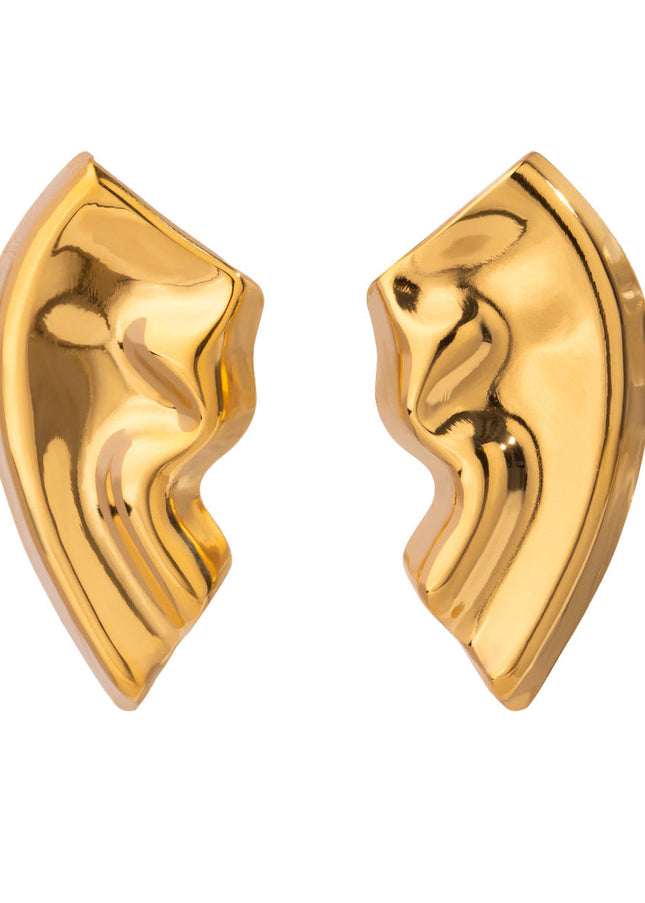 Jieding European and American stainless steel exaggerated earrings high-end niche earrings titanium steel earrings cross-border earrings women