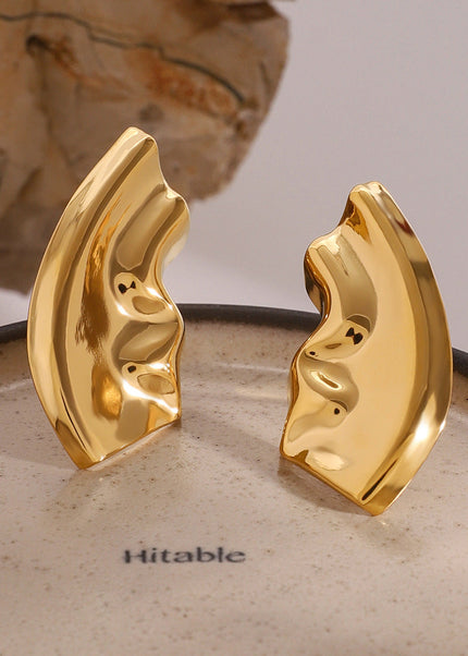 Jieding European and American stainless steel exaggerated earrings high-end niche earrings titanium steel earrings cross-border earrings women