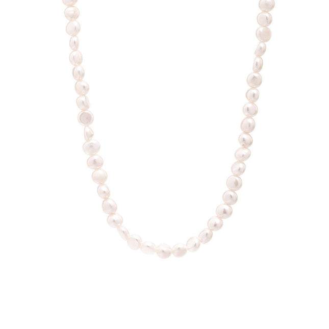 Mystery French temperament freshwater pearl necklace light luxury gentle handmade beaded texture clavicle chain women's jewelry wholesale