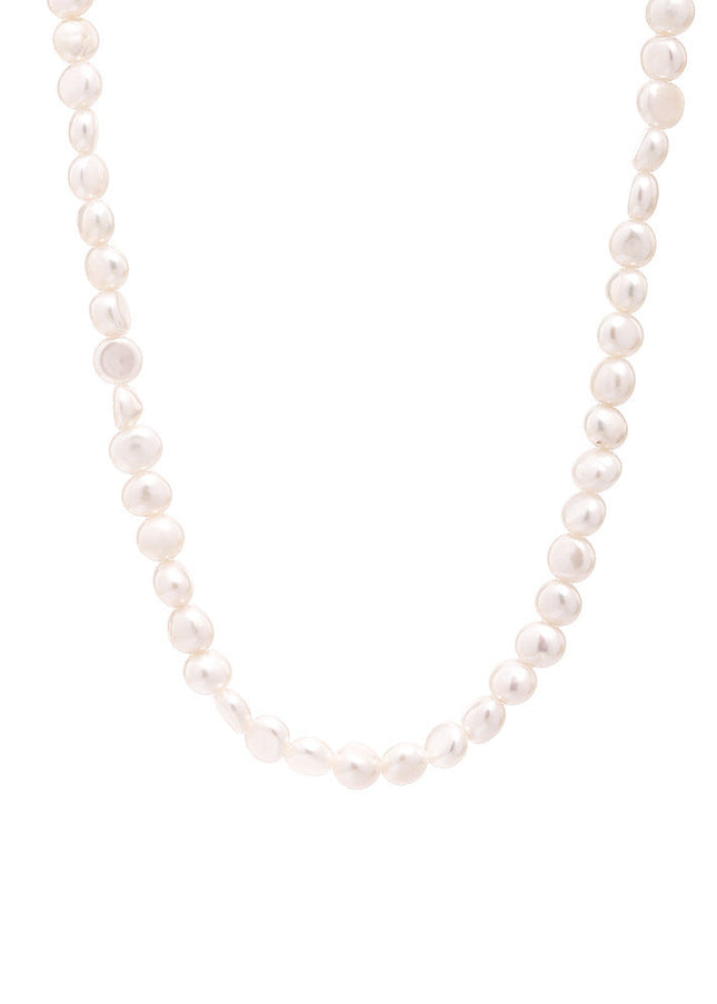Mystery French temperament freshwater pearl necklace light luxury gentle handmade beaded texture clavicle chain women's jewelry wholesale
