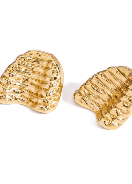 Jieding European and American stainless steel stud earrings light luxury high-end earrings earrings 18k titanium steel jewelry cross-border earrings