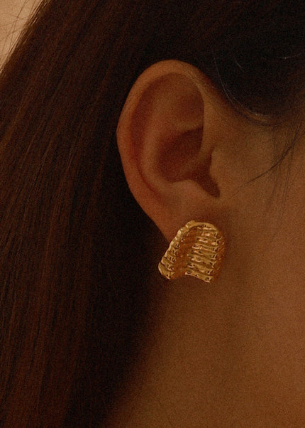 Jieding European and American stainless steel stud earrings light luxury high-end earrings earrings 18k titanium steel jewelry cross-border earrings