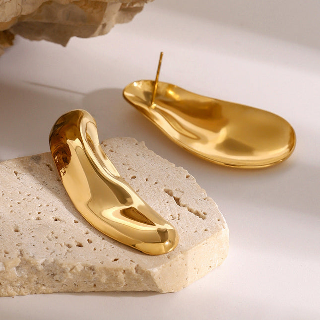 Jieding Europe and America 18k stainless steel exaggerated earrings premium sense ins earrings titanium steel earrings cross-border earrings