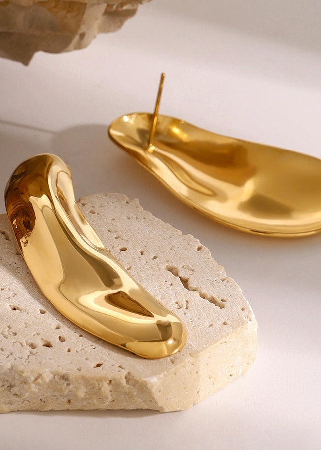 Jieding Europe and America 18k stainless steel exaggerated earrings premium sense ins earrings titanium steel earrings cross-border earrings