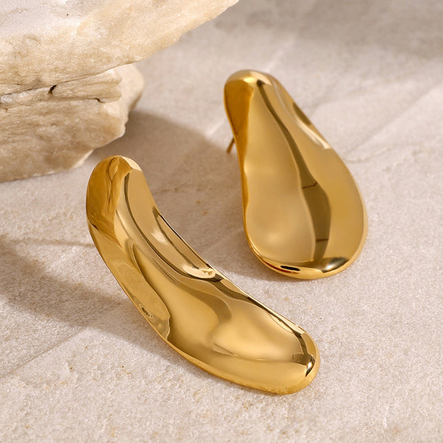 Jieding Europe and America 18k stainless steel exaggerated earrings premium sense ins earrings titanium steel earrings cross-border earrings