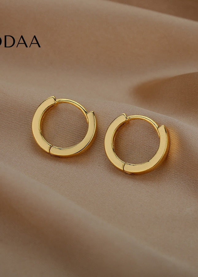 Pecan Earrings | Gold Simple Cute Hoop Earrings - Earrings
