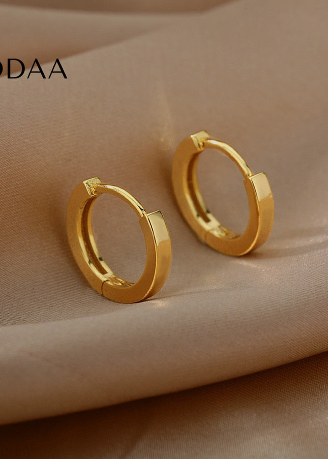 Pecan Earrings | Gold Simple Cute Hoop Earrings - Earrings