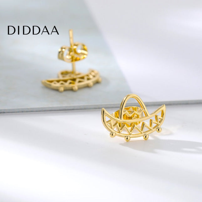 Pentillante Earrings | Gold Hollow Sombrero Stud Earrings - Earrings