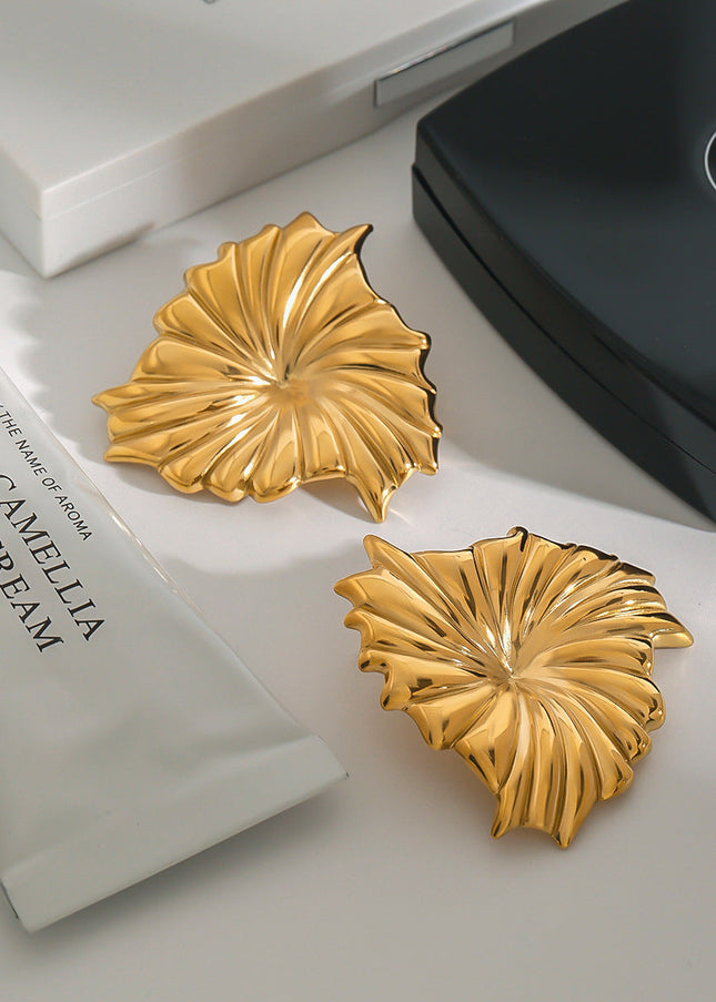 Jieding European and American stainless steel stud earrings, light luxury, high-end ear jewelry, non-fading, titanium steel earrings, cross-border earrings