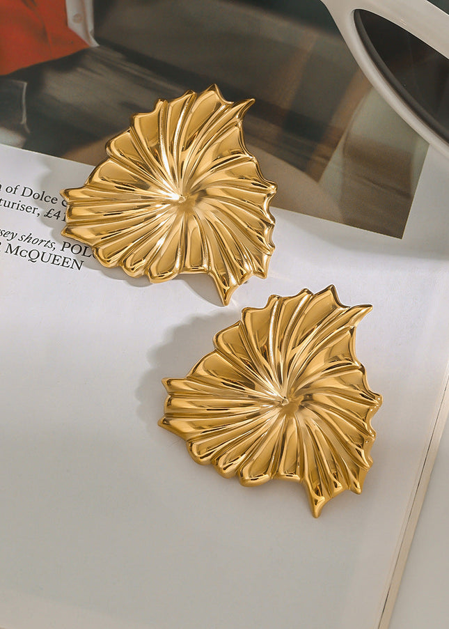 Jieding European and American stainless steel stud earrings, light luxury, high-end ear jewelry, non-fading, titanium steel earrings, cross-border earrings