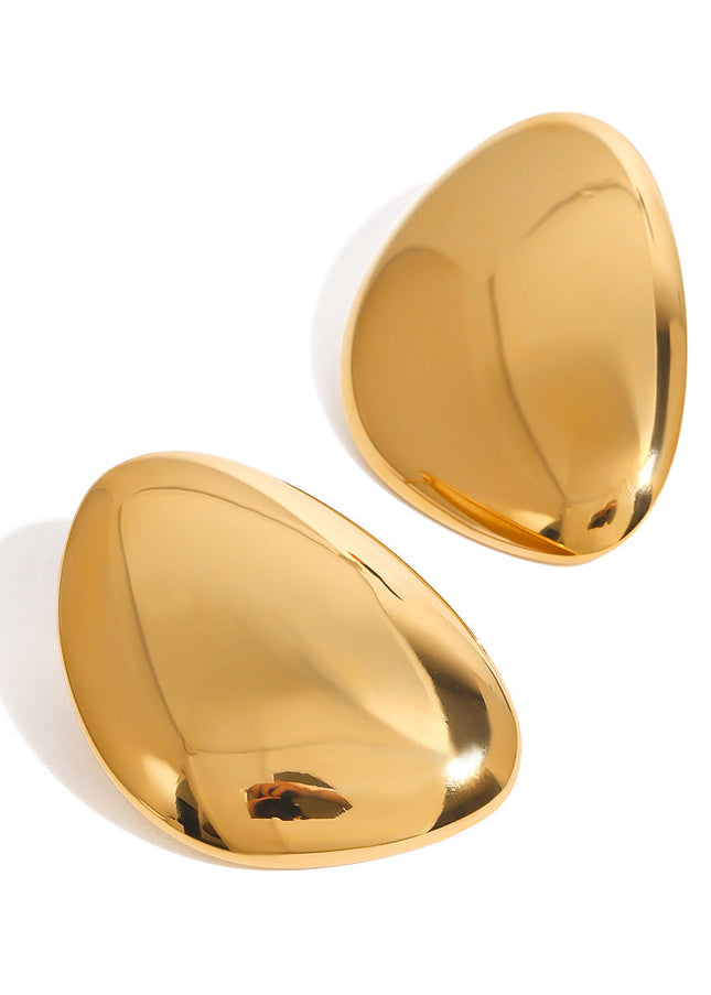 Jieding European and American geometric titanium steel stud earrings, women's light luxury, high-end earrings, non-fading, jewelry, stainless steel cross-border