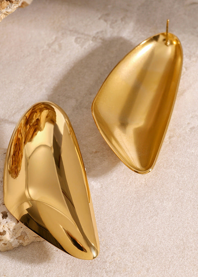 Jieding European and American stainless steel exaggerated earrings high-end 18k gold earrings titanium steel earrings cross-border color-retaining jewelry