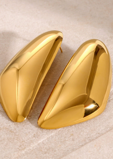 Jieding European and American stainless steel exaggerated earrings high-end 18k gold earrings titanium steel earrings cross-border color-retaining jewelry