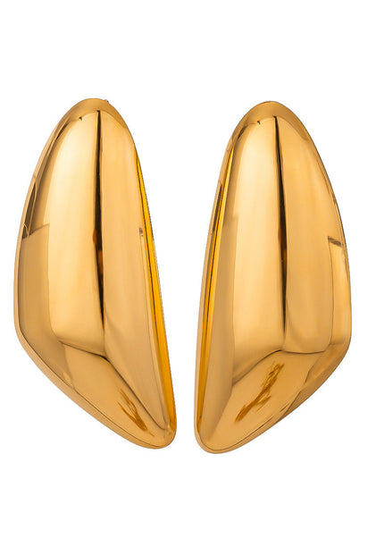 Jieding European and American stainless steel exaggerated earrings high-end 18k gold earrings titanium steel earrings cross-border color-retaining jewelry