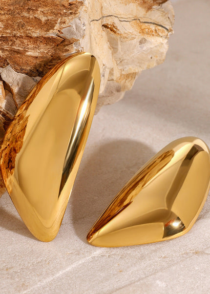 Jieding European and American stainless steel exaggerated earrings high-end 18k gold earrings titanium steel earrings cross-border color-retaining jewelry