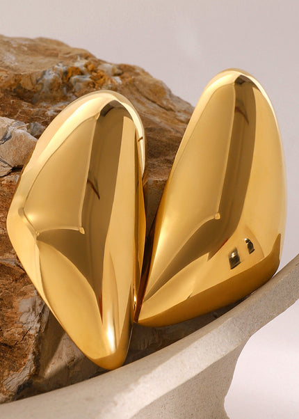 Jieding European and American stainless steel exaggerated earrings high-end 18k gold earrings titanium steel earrings cross-border color-retaining jewelry